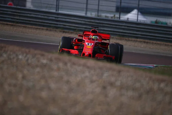 Mick Schumacher Haas Ferrari Driver Accademy Vezeti Ferrari Sf71H Fiorano — Stock Fotó