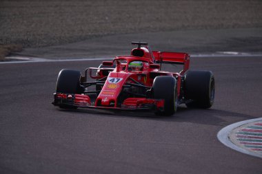 #47 Mick Schumacher, Haas, Ferrari Driver Accademy Fiorano, Modena 'da Ferrari SF71H kullanıyor. Mick Schumacher Ferrari SF71H Formula 12021 özel testi sırasında - Formula 1 Şampiyonası Fiorano, İtalya, 28 Ocak 2021 - Fotoğraf: LM / Alessio De Ma