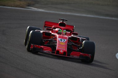 #47 Mick Schumacher, Haas, Ferrari Driver Accademy Fiorano, Modena 'da Ferrari SF71H kullanıyor. Mick Schumacher Ferrari SF71H Formula 12021 özel testi sırasında - Formula 1 Şampiyonası Fiorano, İtalya, 28 Ocak 2021 - Fotoğraf: LM / Alessio De Ma