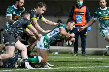 Tommaso Allan (Benetton Treviso) Benetton Treviso, Munster Rugby 'ye karşı - Rugby Guinness Pro 14 maçı, IN Treviso, İtalya, 30 Ocak 2021 - Fotoğraf: LM / Ettore Griffoni