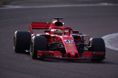 #47 Mick Schumacher, Haas, Ferrari Driver Accademy Fiorano, Modena 'da Ferrari SF71H kullanıyor. Mick Schumacher Ferrari SF71H Formula 12021 özel testi sırasında - Formula 1 Şampiyonası Fiorano, İtalya, 28 Ocak 2021 - Fotoğraf: LM / Alessio De Ma