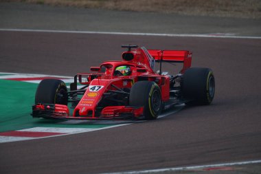 #47 Mick Schumacher, Haas, Ferrari Driver Accademy Fiorano, Modena 'da Ferrari SF71H kullanıyor. Mick Schumacher Ferrari SF71H Formula 12021 özel testi sırasında - Formula 1 Şampiyonası Fiorano, İtalya, 28 Ocak 2021 - Fotoğraf: LM / Alessio De Ma