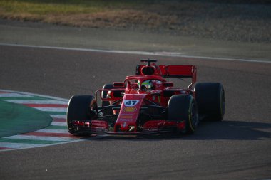 #47 Mick Schumacher, Haas, Ferrari Driver Accademy Fiorano, Modena 'da Ferrari SF71H kullanıyor. Mick Schumacher Ferrari SF71H Formula 12021 özel testi sırasında - Formula 1 Şampiyonası Fiorano, İtalya, 28 Ocak 2021 - Fotoğraf: LM / Alessio De Ma