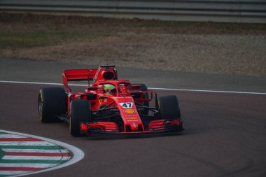 #47 Mick Schumacher, Haas, Ferrari Driver Accademy Fiorano, Modena 'da Ferrari SF71H kullanıyor. Mick Schumacher Ferrari SF71H Formula 12021 özel testi sırasında - Formula 1 Şampiyonası Fiorano, İtalya, 28 Ocak 2021 - Fotoğraf: LM / Alessio De Ma
