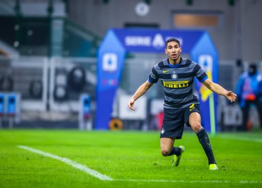 FC Internazionale 'den Achraf Hakimi, Benevento Calcio - İtalyan futbol serisi A karşılaşması 30 Ocak 2021 - Fotoğraf: LM / Fabrizio Carabelli
