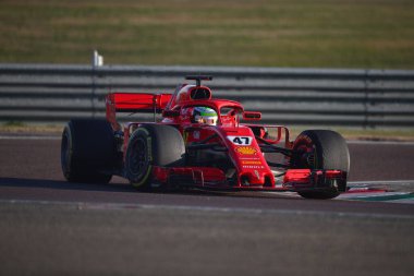 #47 Mick Schumacher, Haas, Ferrari Driver Accademy Fiorano, Modena 'da Ferrari SF71H kullanıyor. Mick Schumacher Ferrari SF71H Formula 12021 özel testi sırasında - Formula 1 Şampiyonası Fiorano, İtalya, 28 Ocak 2021 - Fotoğraf: LM / Alessio De Ma