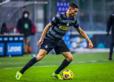 FC Internazionale 'den Achraf Hakimi, Benevento Calcio - İtalyan futbol serisi A karşılaşması 30 Ocak 2021 - Fotoğraf: LM / Fabrizio Carabelli