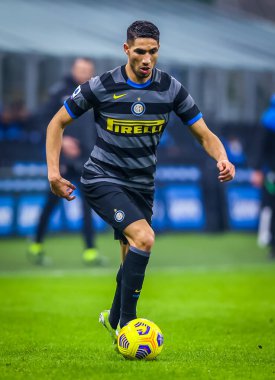 FC Internazionale 'den Achraf Hakimi, Benevento Calcio - İtalyan futbol serisi A karşılaşması 30 Ocak 2021 - Fotoğraf: LM / Fabrizio Carabelli
