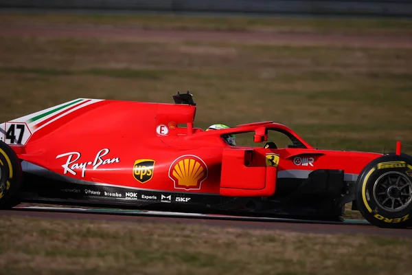 Mick Schumacher Haas Ferrari Driver Accademy Rijden Ferrari Sf71H Fiorano — Stockfoto