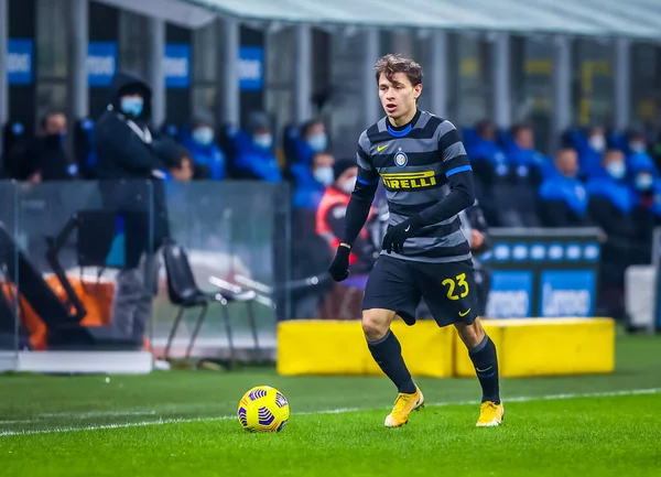 Nicolo Barella Del Internazionale Azione Durante Internazionale Benevento Calcio Partita — Foto Stock