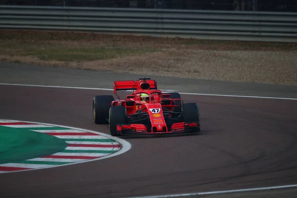 Mick Schumacher Haas Ferrari Driver Accademy Rijden Ferrari Sf71H Fiorano — Stockfoto