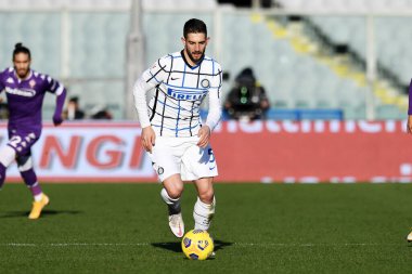 FC Internazionale 'den Roberto Gagliardini, ACF Fiorentina' ya karşı FC Internazionale - İtalyan futbolu Coppa Italia maçı, IN Florence, İtalya, 13 Ocak 2021 - Fotoğraf: LM / Matteo Papini