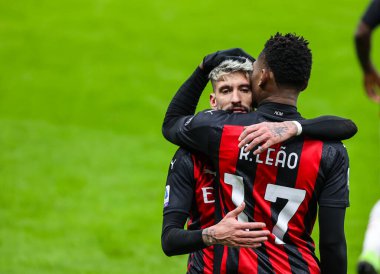 AC Milan 'dan Rafael Leao, AC Milan' dan Samu Castillejo ile AC Milan-Torino FC - İtalyan Serie A maçı, İtalya, 09 Ocak 2021 - Fotoğraf: LM / Fabrizio Carabelli