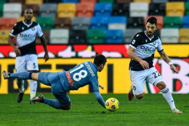 Tolgay Ali Arslan (Udinese Calcio) Udinese Calcio vs Atalanta BC - İtalya Serie A karşılaşması sırasında Ruslan Malinovskyi (Atalanta BC) ile birlikte 20 Ocak 2021 - Fotoğraf: LM / Alessio Marini