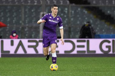 ACF Fiorentina 'dan Nikola Milenkoviç, ACF Fiorentina' ya karşı FC Crotone - İtalyan futbol serisi A maçı, Florence, İtalya, 23 Ocak 2021 - Fotoğraf: LM / Matteo Papini