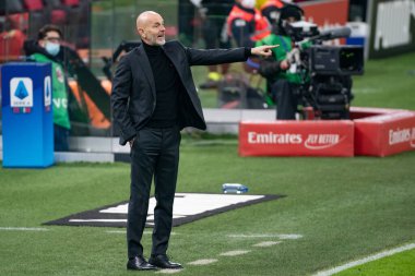 AC Milan-Torino FC maçında AC Milan Stefano Pioli 'nin baş antrenörü - İtalyan futbolcu Serie A karşılaşması, İtalya, 09 Ocak 2021 - Fotoğraf: LM / Alessio Morgese