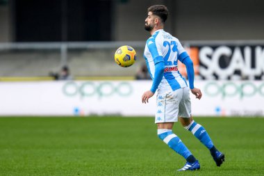 Hellas Verona-SSC Napoli maçı sırasında Elseid Hysaj (Napoli) - İtalyan futbolu serisi A karşılaşması Verona, İtalya, 24 Ocak 2021 - Fotoğraf: LM / Ettore Griffoni
