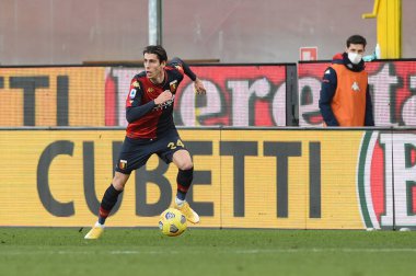 Genoa CFC - Cagliari Calcio maçında Filippo Melegoni (Ceneviz) - İtalyan futbol serisi A maçı Cenova, İtalya, 24 Ocak 2021 - Fotoğraf: LM / Danilo Vigo