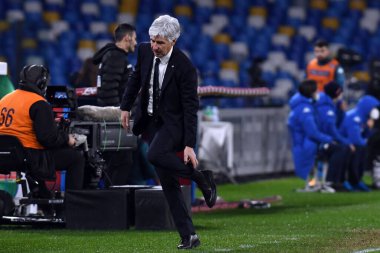 Giampiero Gasperini (antrenör Atalanta Bergamasca Calcio) İtalya 'da Coppa Italia maçında SSC Napoli - Atalanta BC, Napoli, İtalya' da Diego Armando Maradona stadyumunda, 3 Şubat 2021 - Kredi: LiveMedia / Renato Olimpio