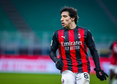 AC Milan 'dan Sandro Tonali, Torino FC - İtalyan Coppa Italia maçı, 12 Ocak 2021 - Fotoğraf: LM / Fabrizio Carabelli