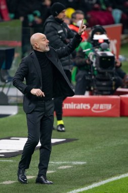 AC Milan-Torino FC maçında AC Milan Stefano Pioli 'nin baş antrenörü - İtalyan futbolcu Serie A karşılaşması, İtalya, 09 Ocak 2021 - Fotoğraf: LM / Luca Rossini