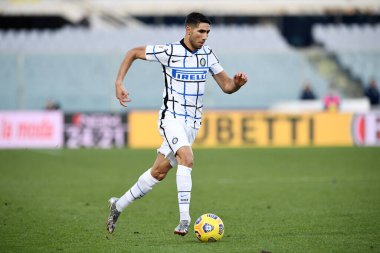 FC Internazionale 'den Achraf Hakimi, ACF Fiorentina' ya karşı FC Internazionale - İtalyan futbolu Coppa Italia maçı, Florence, İtalya, 13 Ocak 2021 - Fotoğraf: LM / Matteo Papini