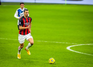AC Milan 'dan Zlatan Ibrahimoviç, AC Milan ve Atalanta BC - İtalya' nın Milano kentinde oynanan Serie A karşılaşması, 23 Ocak 2021 - Fotoğraf: LM / Fabrizio Carabelli