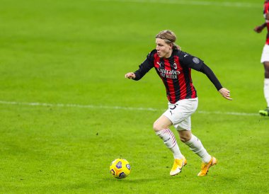 AC Milan 'dan Jens Petter Hauge, Torino FC - İtalyan futbolcu Serie A karşılaşması - 9 Ocak 2021 - Fotoğraf: LM / Fabrizio Carabelli