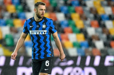 Udinese Calcio - FC Internazionale maçı sırasında Internazionale 'den Stefan de Vrij - İtalyan futbolcu Serie A maçı IN Udine, İtalya, 23 Ocak 2021 - Fotoğraf: LM / Ettore Griffoni