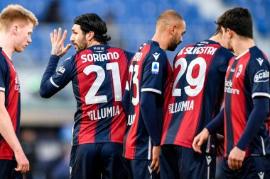 Roberto Soriano (Bologna FC), Bologna FC 'nin Hellas Verona' ya karşı oynadığı maçta bariyeri yaptı - İtalyan Serie A maçı IN Bologna, İtalya, 16 Ocak 2021 - Fotoğraf: LM / Alessio Marini