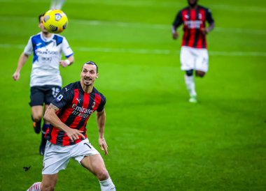 AC Milan 'dan Zlatan Ibrahimoviç, AC Milan ve Atalanta BC - İtalya' nın Milano kentinde oynanan Serie A karşılaşması, 23 Ocak 2021 - Fotoğraf: LM / Fabrizio Carabelli