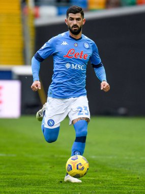 Elseid Hysaj (Napoli) Udinese Calcio - SSC Napoli maçı sırasında portre - İtalyan futbol takımı Serie A match in Udine, İtalya, 10 Ocak 2021 - Fotoğraf: LM / Ettore Griffoni