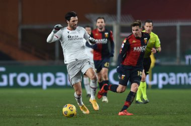Roberto Soriano (Bologna), Miha Zajc (Genoa) Cenova-Bologna FC maçında - İtalyan Serie A maçı Cenova, İtalya, 09 Ocak 2021 - Fotoğraf: LM / Danilo Vigo