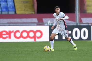 Gabriele Zappa (Cagliari) Genoa CFC-Cagliari Calcio maçında - İtalyan Serie A maçı Cenova, İtalya, 24 Ocak 2021 - Fotoğraf: LM / Danilo Vigo