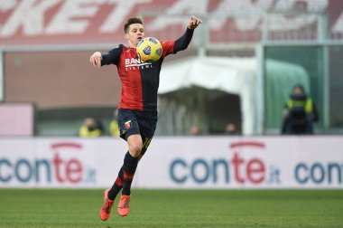 Genoa CFC - Cagliari Calcio maçı sırasında Miha Zajc (Ceneviz) - İtalya Serisi A maçı Cenova, İtalya, 24 Ocak 2021 - Fotoğraf: LM / Danilo Vigo