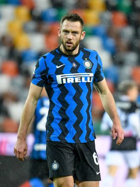 Udinese Calcio - FC Internazionale maçı sırasında Internazionale 'den Stefan de Vrij - İtalyan futbolcu Serie A maçı IN Udine, İtalya, 23 Ocak 2021 - Fotoğraf: LM / Ettore Griffoni