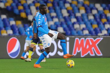 Kalidou Kaoulibaly (SSC Napoli) Napoli - Parma, Diego Armando Maradona arasında 31 Ocak 2021 'de Napoli İtalya / LiveMedia' da oynanan Serie A futbol karşılaşmasında