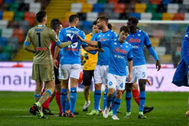 SSC Napoli 'nin Udinese Calcio ile SSC Napoli maçını kazanmasının ardından - İtalyan futbolu Serie A match in Udine, İtalya, 10 Ocak 2021 - Fotoğraf: LM / Ettore Griffoni