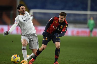 Roberto Soriano (Bologna), Miha Zajc (Genoa) Cenova-Bologna FC maçında - İtalyan Serie A maçı Cenova, İtalya, 09 Ocak 2021 - Fotoğraf: LM / Danilo Vigo