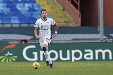 Luca Ceppitelli (Cagliari) Genoa CFC-Cagliari Calcio maçında - İtalyan futbol serisi A karşılaşması Cenova, İtalya, 24 Ocak 2021 - Fotoğraf: LM / Danilo Vigo