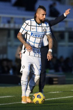 FC Internazionale 'den Arturo Vidal, ACF Fiorentina - FC Internazionale - İtalyan futbolu Coppa Italia maçı - 13 Ocak 2021 - Fotoğraf: LM / Matteo Papini