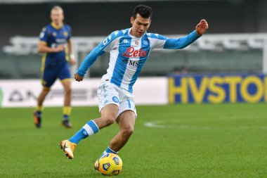 Hirving Lozano (Napoli) Hellas Verona ve SSC Napoli - İtalyan futbol takımı Serie A maçı IN Verona, İtalya, 24 Ocak 2021 - Fotoğraf: LM / Alessio Tarpini