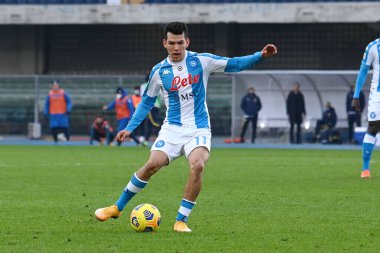 Hirving Lozano (Napoli) Hellas Verona ve SSC Napoli - İtalyan futbol takımı Serie A maçı IN Verona, İtalya, 24 Ocak 2021 - Fotoğraf: LM / Alessio Tarpini