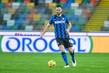 Udinese Calcio - FC Internazionale maçı sırasında Internazionale 'den Stefan de Vrij - İtalyan futbolcu Serie A maçı IN Udine, İtalya, 23 Ocak 2021 - Fotoğraf: LM / Ettore Griffoni