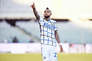 FC Internazionale 'den Arturo Vidal, ACF Fiorentina - FC Internazionale - İtalyan futbolu Coppa Italia maçı - 13 Ocak 2021 - Fotoğraf: LM / Matteo Papini