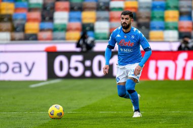 Elseid Hysaj (Napoli) Udinese Calcio - SSC Napoli maçı sırasında portre - İtalyan futbol takımı Serie A match in Udine, İtalya, 10 Ocak 2021 - Fotoğraf: LM / Ettore Griffoni
