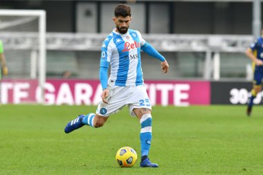 Hellas Verona-SSC Napoli maçı sırasında Elseid Hysaj (Napoli) - İtalyan futbolu serisi A karşılaşması Verona, İtalya, 24 Ocak 2021 - Fotoğraf: LM / Alessio Tarpini