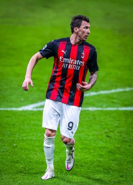 AC Milan 'dan Mario Mandzukiç, AC Milan - Atalanta BC - İtalya Serie A maçı, 23 Ocak 2021 - Fotoğraf: LM / Fabrizio Carabelli