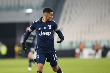 13 Danilo Luiz da Silva (Juventus FC), Juventus FC 'nin US Sassuolo' ya karşı oynadığı maçtaki golü kutluyor - İtalyan Serie A maçı Torino, İtalya 'da, 10 Ocak 2021 - Fotoğraf: LM / Claudio Benedetto