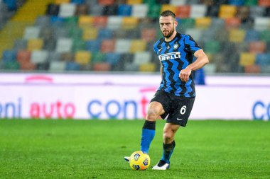 Udinese Calcio - FC Internazionale maçı sırasında Internazionale 'den Stefan de Vrij - İtalyan futbolcu Serie A maçı IN Udine, İtalya, 23 Ocak 2021 - Fotoğraf: LM / Ettore Griffoni